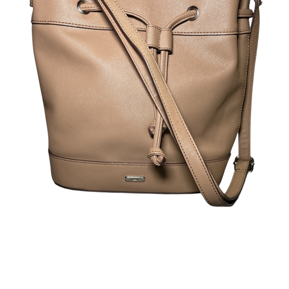 Chaps Tan drawstring bucket Bag